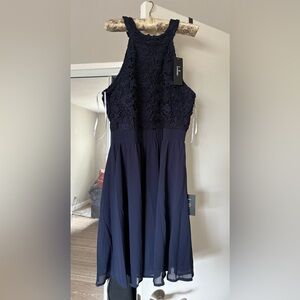 Lulu’s Navy Lace Skater Dress